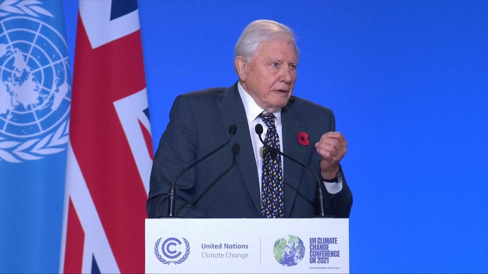 Watch Sir David Attenborough's inspirational speech at COP26